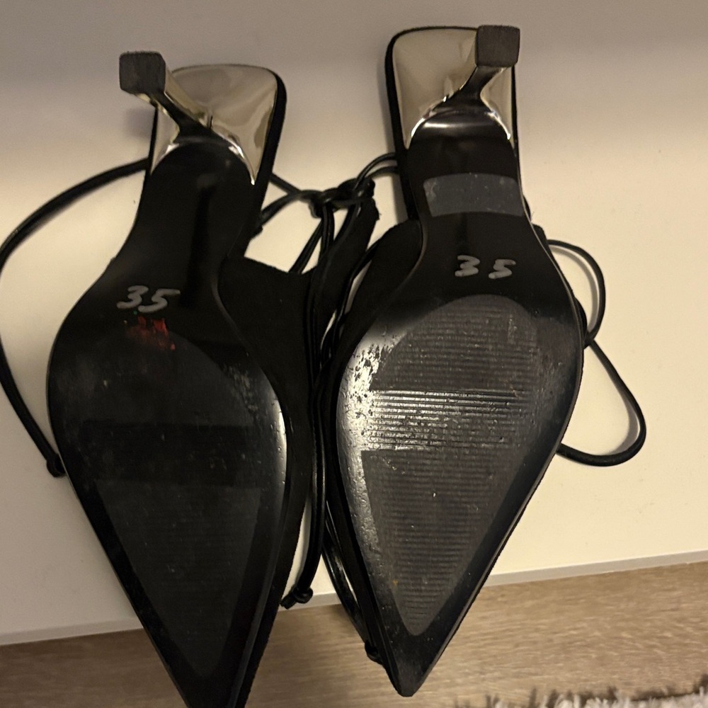 Aldo Elegant Black Lace-Up Heels - Picture 5 of 5